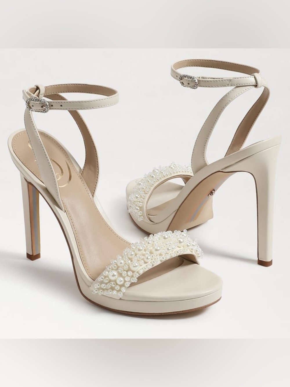 ♥️♥️ Sam Edelman Women's Jade Perla/ Ivory Lea Sandals Size 10M - Picture 7 of 7